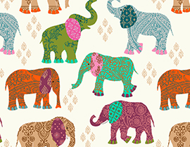 Patchwork Elephant Chintz